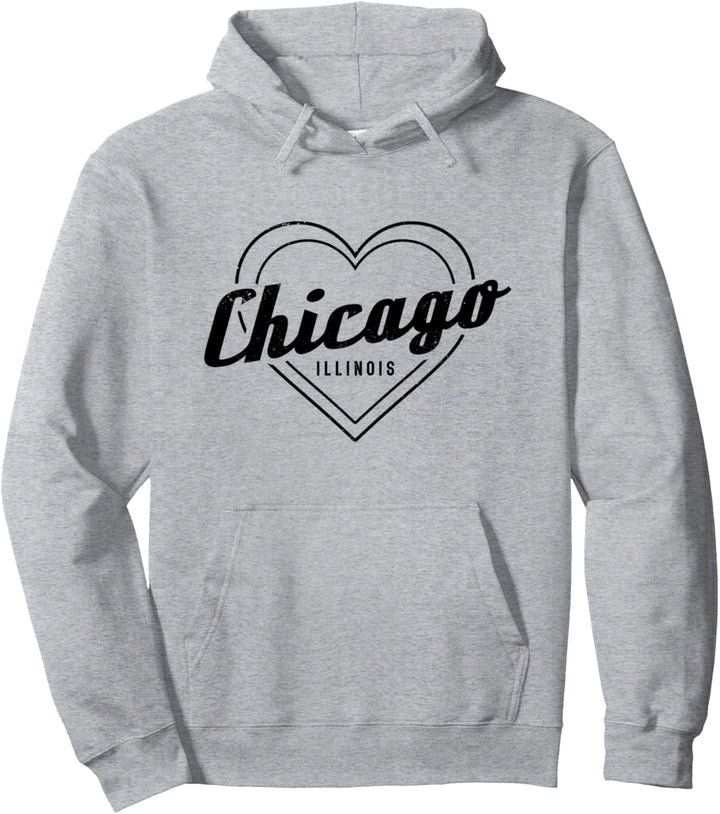 Chicago Illinois Pride Heart Mädchen Pullover Hoodie