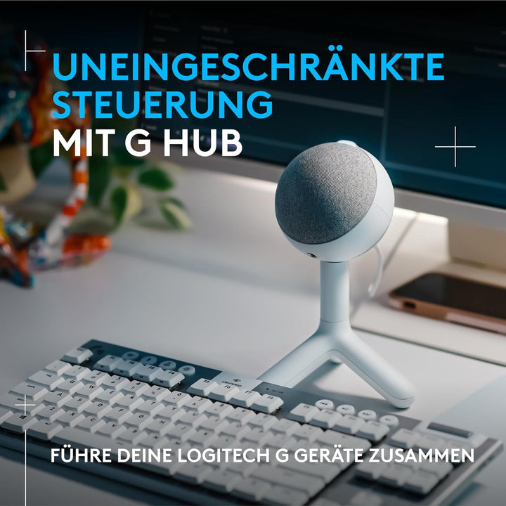 Logitech G Yeti Orb Gaming-Kondensatormikrofon mit RGB und LIGHTSYNC, USB-Mikrofon zum Streaming, Ni