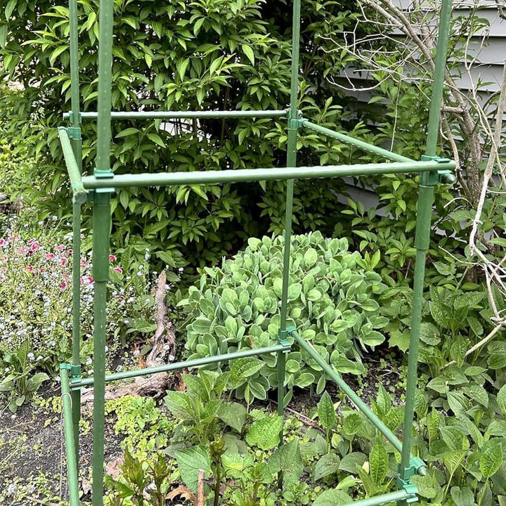 30x Pflanzstäbe Rankhilfe, Kunststoff Beschichtetes Stahlrohr Rostfrei Edelstahl Pflanzenstab 40cm Ø