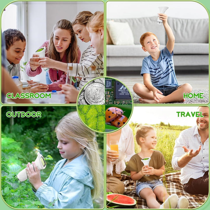Handy-Mikroskop für Kinder, Ashfly 200X tragbares Taschenmikroskop, 2,0" IPS-Bildschirm USB Microsco