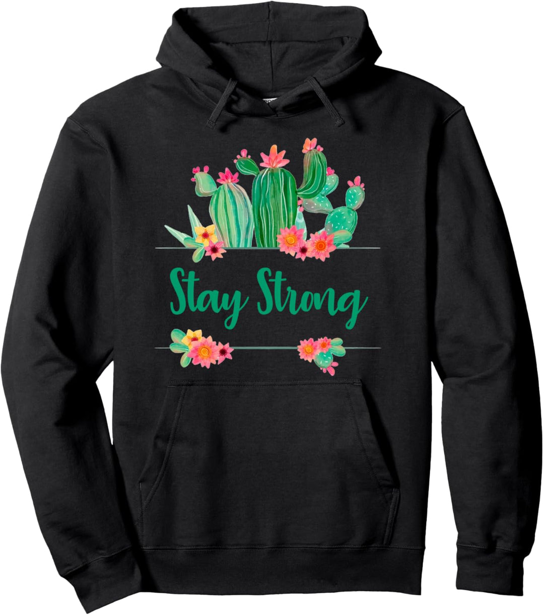 Bleiben Sie stark Gute Besserung Frauen Kaktus Geschenk Pullover Hoodie