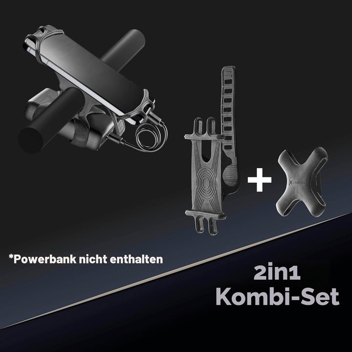 cellularline | Rider Power Bank | Halterung mit integriertem Band zum Befestigen der Powerbank am Le