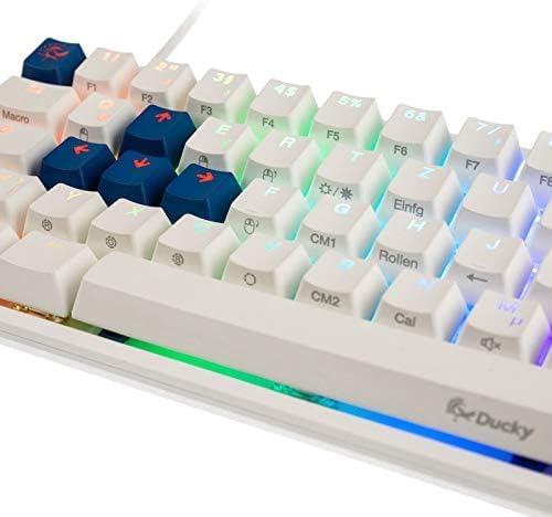 Ducky ONE 2 SF Gaming Tastatur Deutsches Layout, Mechanische Tastatur RGB mit Cherry MX Red Switches