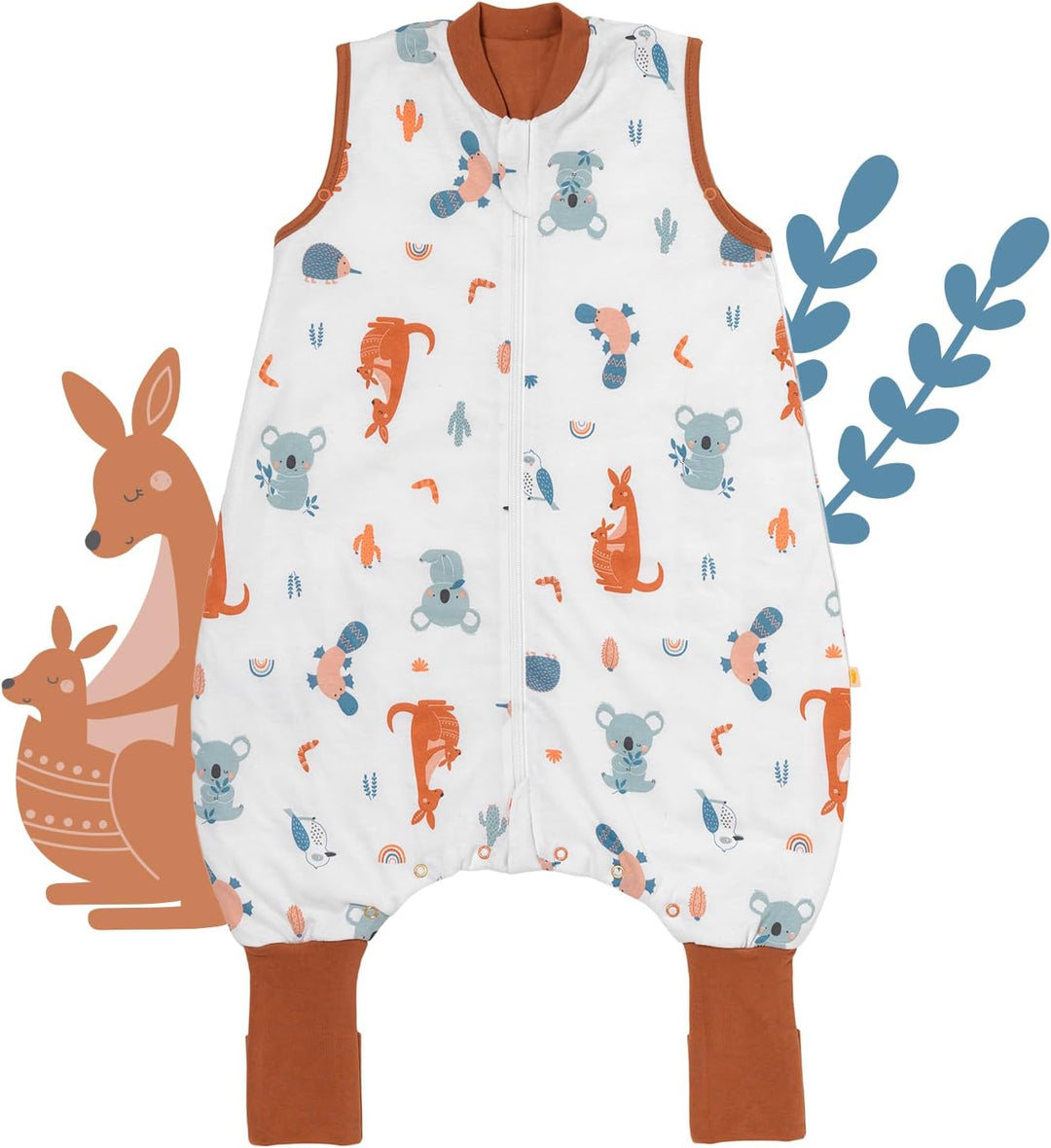 schlummersack Baby Schlafsack mit Füssen Sommer 1 Tog dünn | Schlafsack mit Beinen und verlängerten