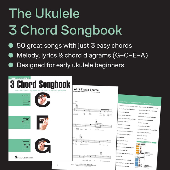 The Ukulele 3 Chord Songbook: Play 50 Great Songs with Just 3 Easy Chords!, Taschenbuch