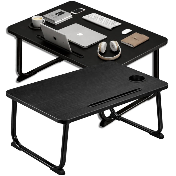 Laptoptisch Klappbar – Laptopständer mit Tablet-Halter, Frühstückstablett aus Holz, Tisch für Sofa u