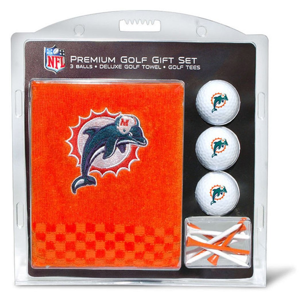 Team Golf NFL Geschenkset Besticktes Golf-Handtuch, 3 Golfbälle und 14 Golf-Tees 6,5 cm Regulierung,