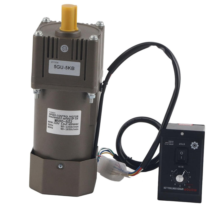 AC 220V 90W Motor mit einstellbarer Drehzahl Stufenlos regelbarer Frequenzumrichtermotor mit Getrieb