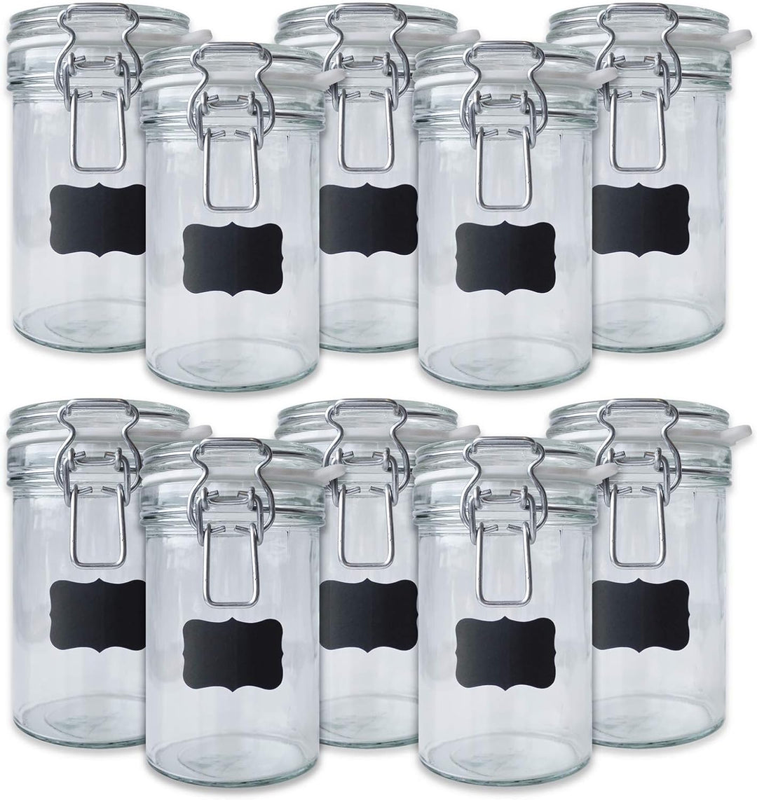Creative Home 10 x Einmachgläser mit Bügelverschluss | 500ml x 10 Teilig | Vorratsgläser mit Deckel