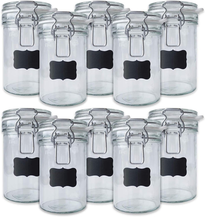 Creative Home 10 x Einmachgläser mit Bügelverschluss | 500ml x 10 Teilig | Vorratsgläser mit Deckel