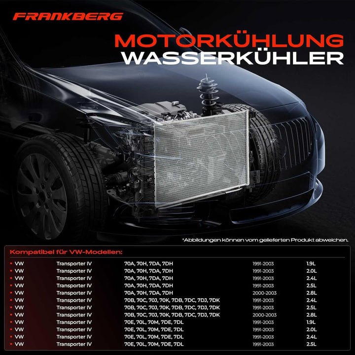 Frankberg Kühler Wasserkühler Motorkühler Schaltgetriebe Kompatibel mit 70B 70C 70J 70K 7DB 7DC 7DJ