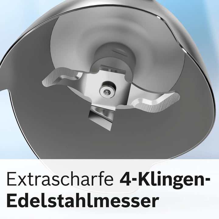 Bosch Stabmixer ErgoMaster Serie 4, einhändig bedienbar, 4 Edelstahl-Klingen, verschleissfreie Keram