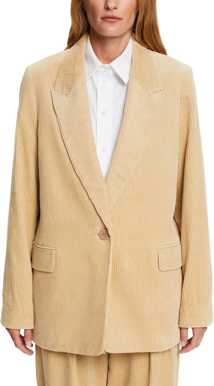 ESPRIT Damen Blazer 42 Beige, 42 Beige