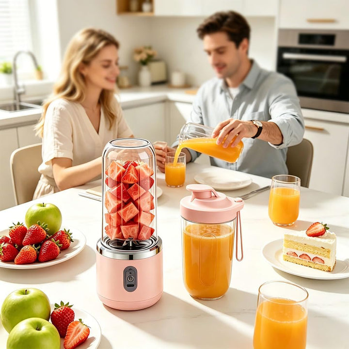 Foreverup Tragbarer Mixer, Maker to Go Mini-Standmixer, Smoothie Maker, Portabler Elektrischer Saftp