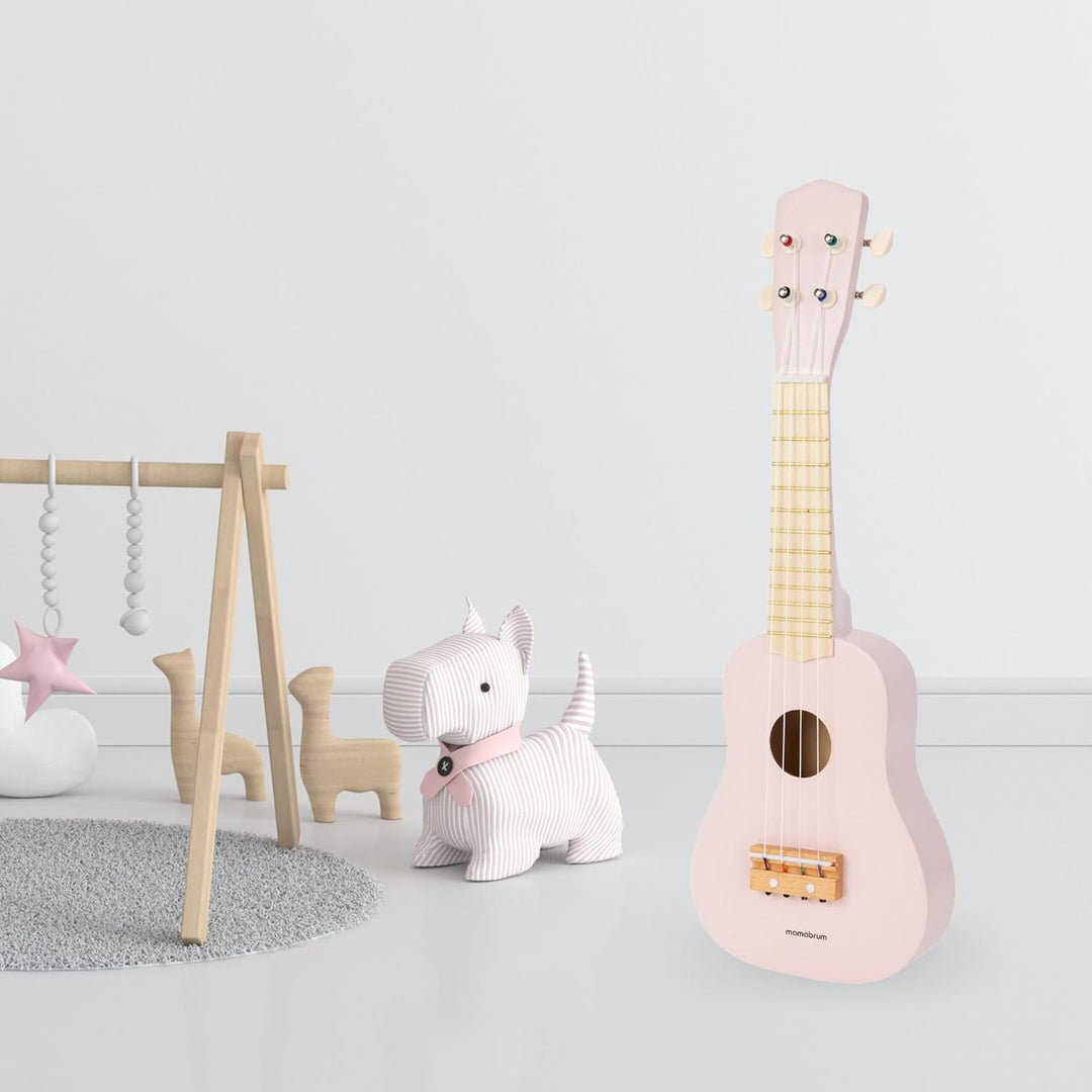 Mamabrum, Holzgitarre für Kinder, Ukulele für Babys, Musikinstrumente zum Spass, lehrt einfache Akko