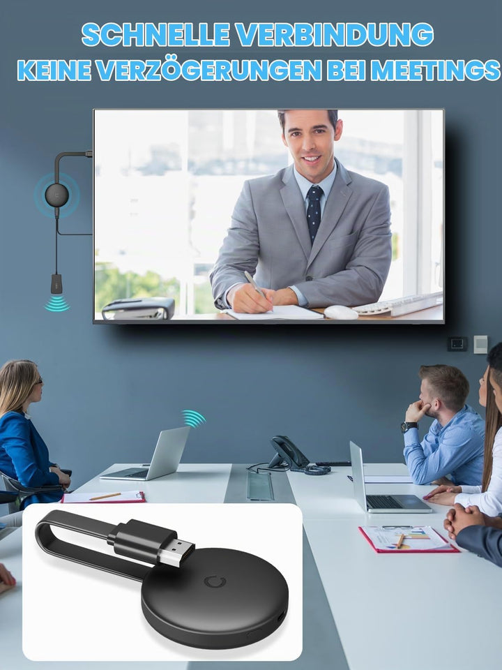 Wireless HDMI Adapter,2.4/5 GHz Miracast Wireless HDMI Dongle,1080P WiFi Miracast Adapter Dongle Dis