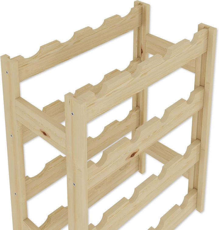 Lenmar Serie RW Weinregal aus Holz für Flaschen, Anthrazit, Braun, Natur, RW-1, 3-11 liegen, für 12-