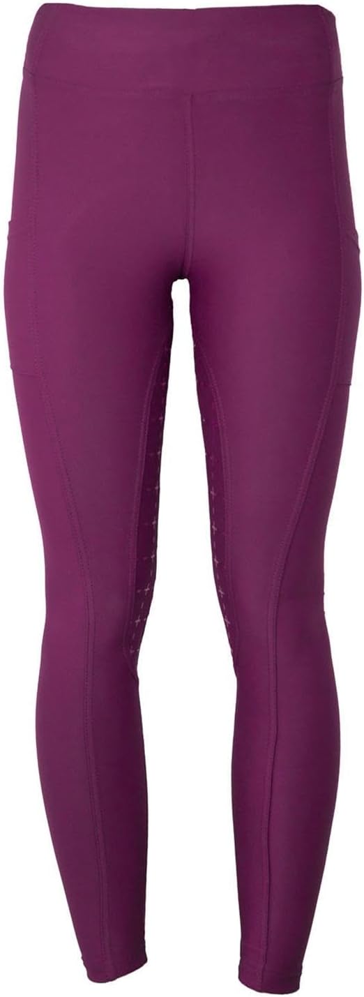 MS-Trachten Reitleggings Kinder Silikonvollbesatz mit Handytasche Reithose Mädchen Tessa 158-164 Bor