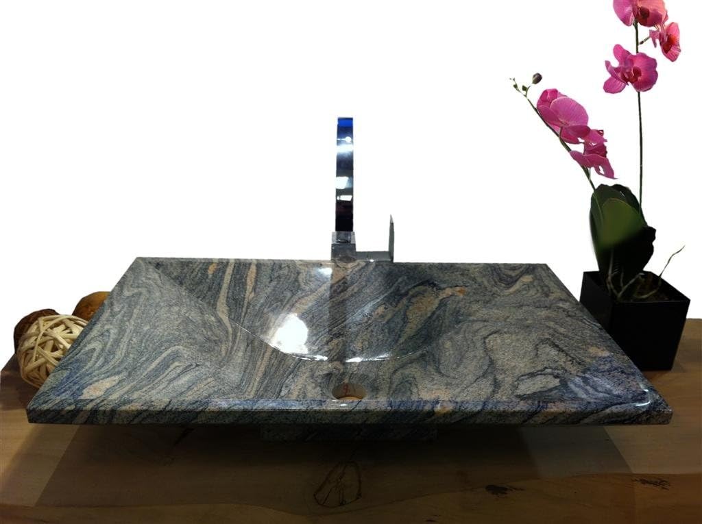 Waschbecken aus Naturstein, Granit, Model Havanna, Juparana, 60x40cm
