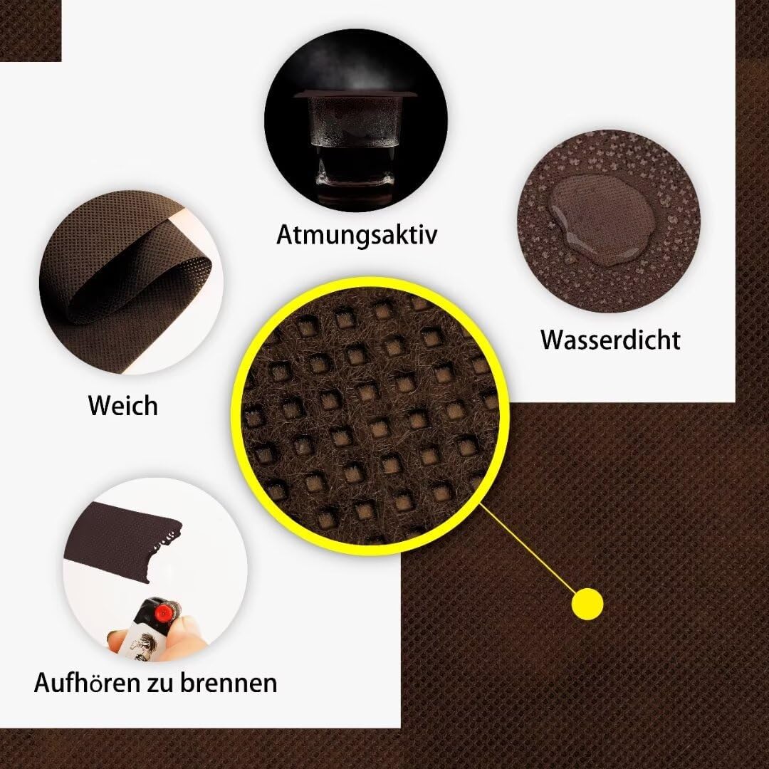 Tischdeckenrolle, 1.18 × 25M, Braun, Einweg Vlies Stoffähnlich Tischdecke Rolle, Meterware Tischtuch