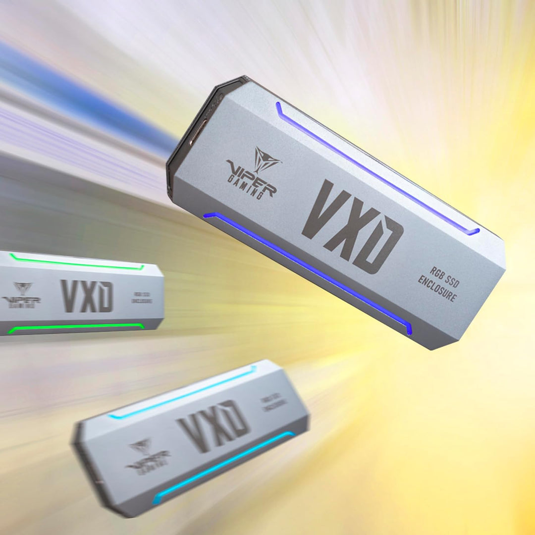 PATRIOT VXD obudowa SSD USB3.2 M.2 NVMe 1.3 do 2TB Aluminium RGB