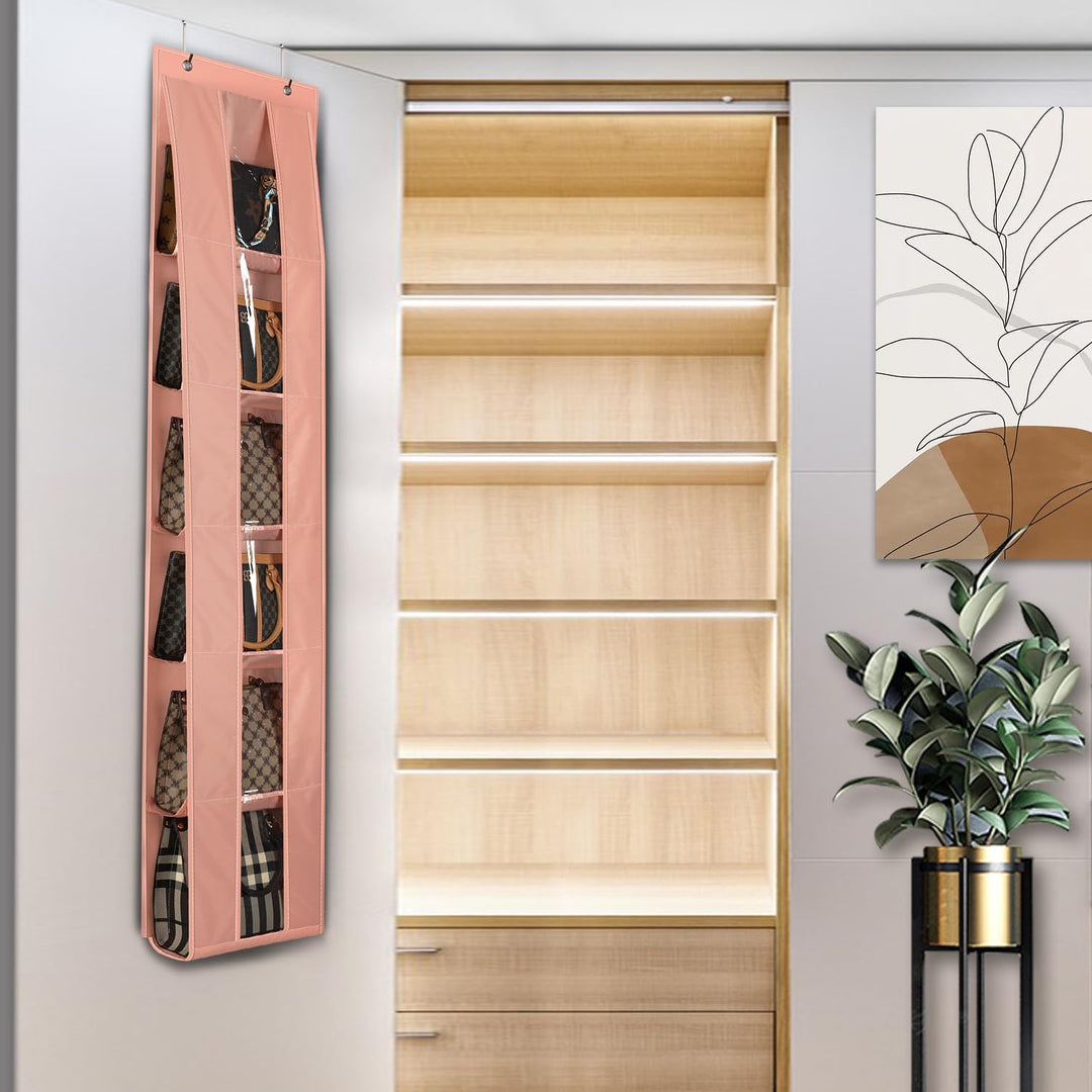 Lirex Tür Handtaschen Organizer, Platzsparende Aufbewahrung für Handtaschen und Kleidung, Inklusive