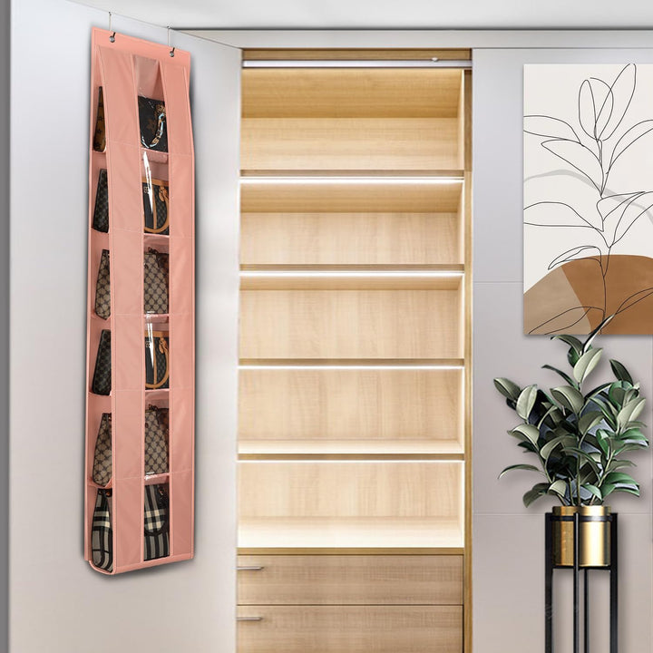 Lirex Tür Handtaschen Organizer, Platzsparende Aufbewahrung für Handtaschen und Kleidung, Inklusive