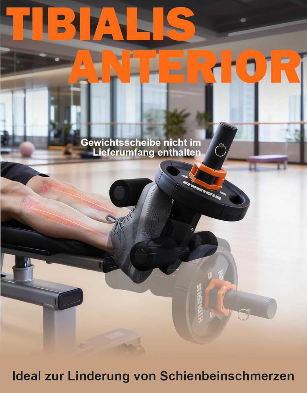 Fitarc Tib Bar, Knees Over Toes, Tibialis Trainer, Schienbeintrainer für Krafttraining und Beintrain