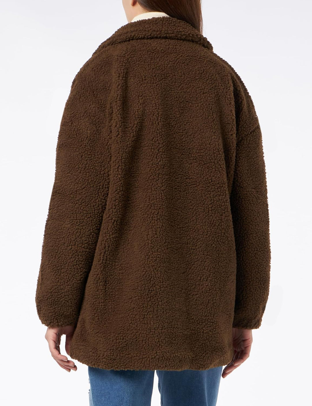 ONLY Damen Onltracy Sherpa Jacket Cc OTW Jacke, Dark Earth