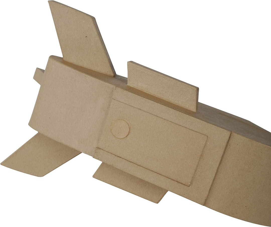 Décopatch EV019C - Urne/Briefbox aus Pappmaché, Flugzeug 55x20cm, 1 Stück, Flugzeug