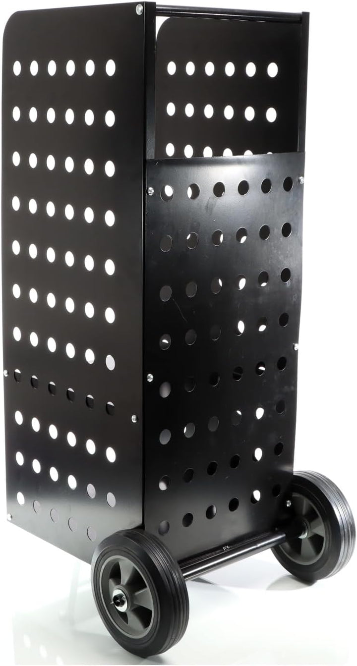 Wiltec Kaminholzwagen XL Holzwagen Kaminholzkorb 53x36x106cm mit stabilen vollgummierten Rädern extr