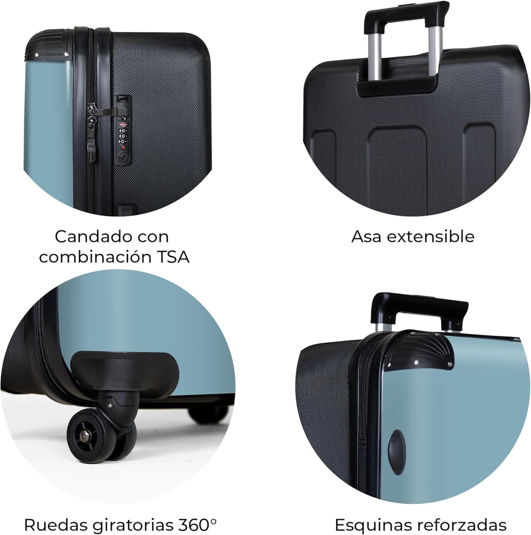 NoBoringSuitcases.com® Koffer XL Gross 77x51.5x28 cm Reisekoffer mit 4 Rollen Leicht Trolley Hartsch