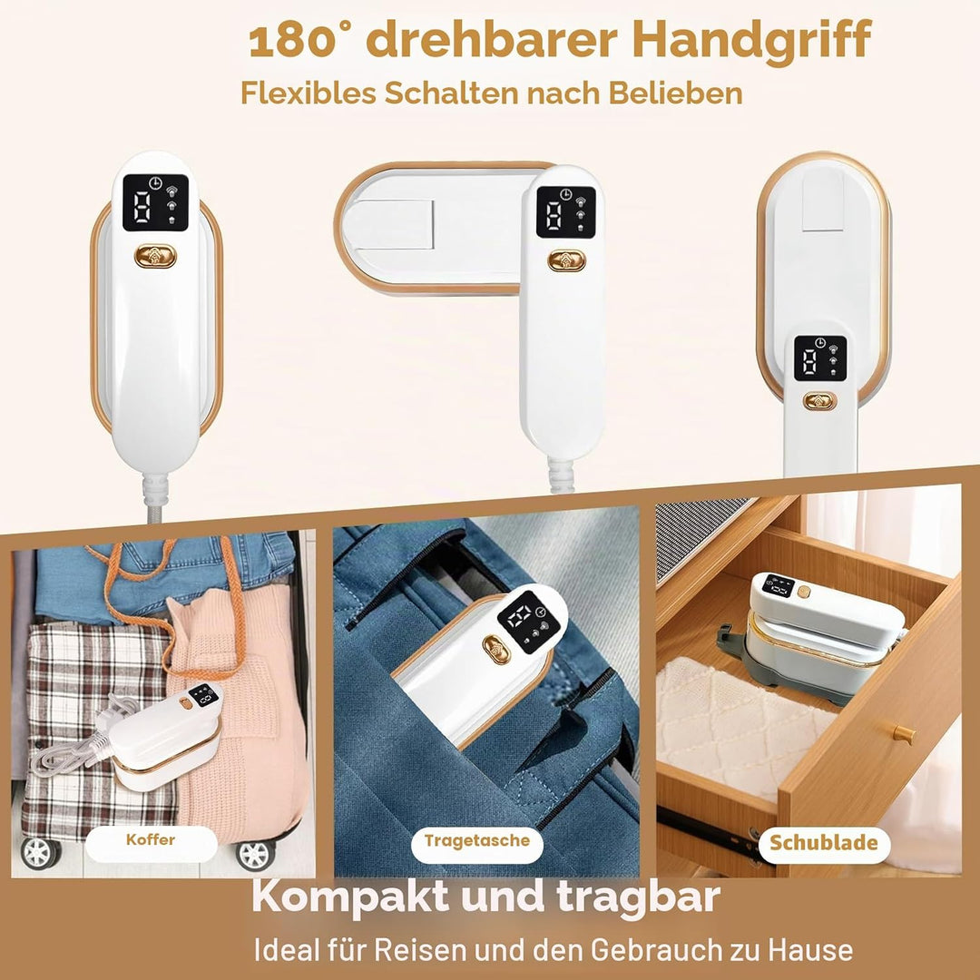 NXPZ 1200W Steamer Dampfglätter, 2-in-1 Handdampfbügeleisen, Tragbares Reisebügeleisen mit 150 Ml Wa