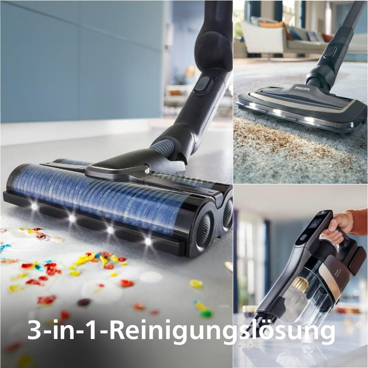 Philips AquaTrio 9000 Kabelloser Wasch- und Staubsauger – All-in-One Reiniger für Staub, Flecken, Fl