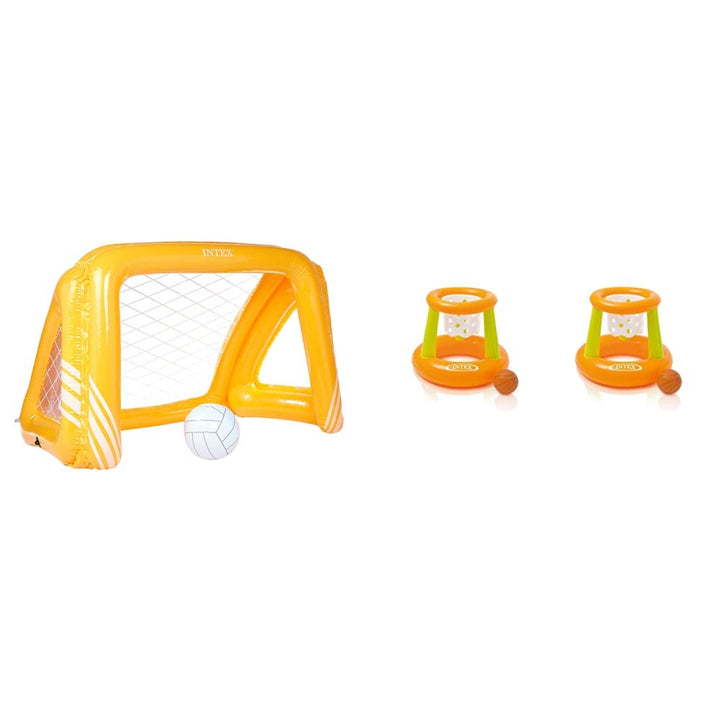 Intex Fun Goals Game - Aufblasbares Wasserballspiel - Wasserballnetz - 140 x 89 x 81 cm & Wasserspie