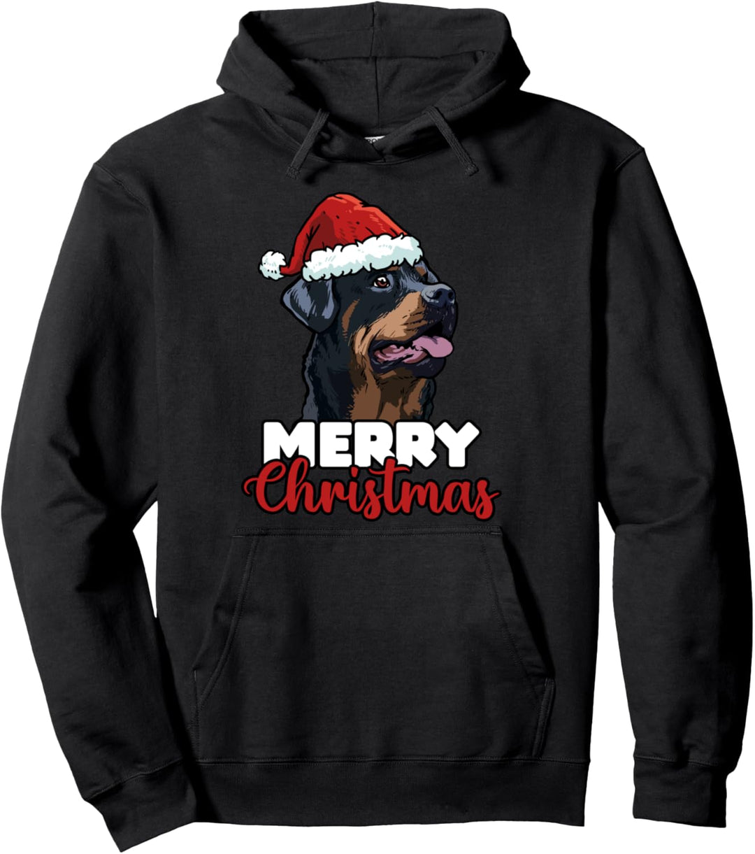 Merry Christmas Rottweiler Hundelieber Geschenk Pullover Hoodie
