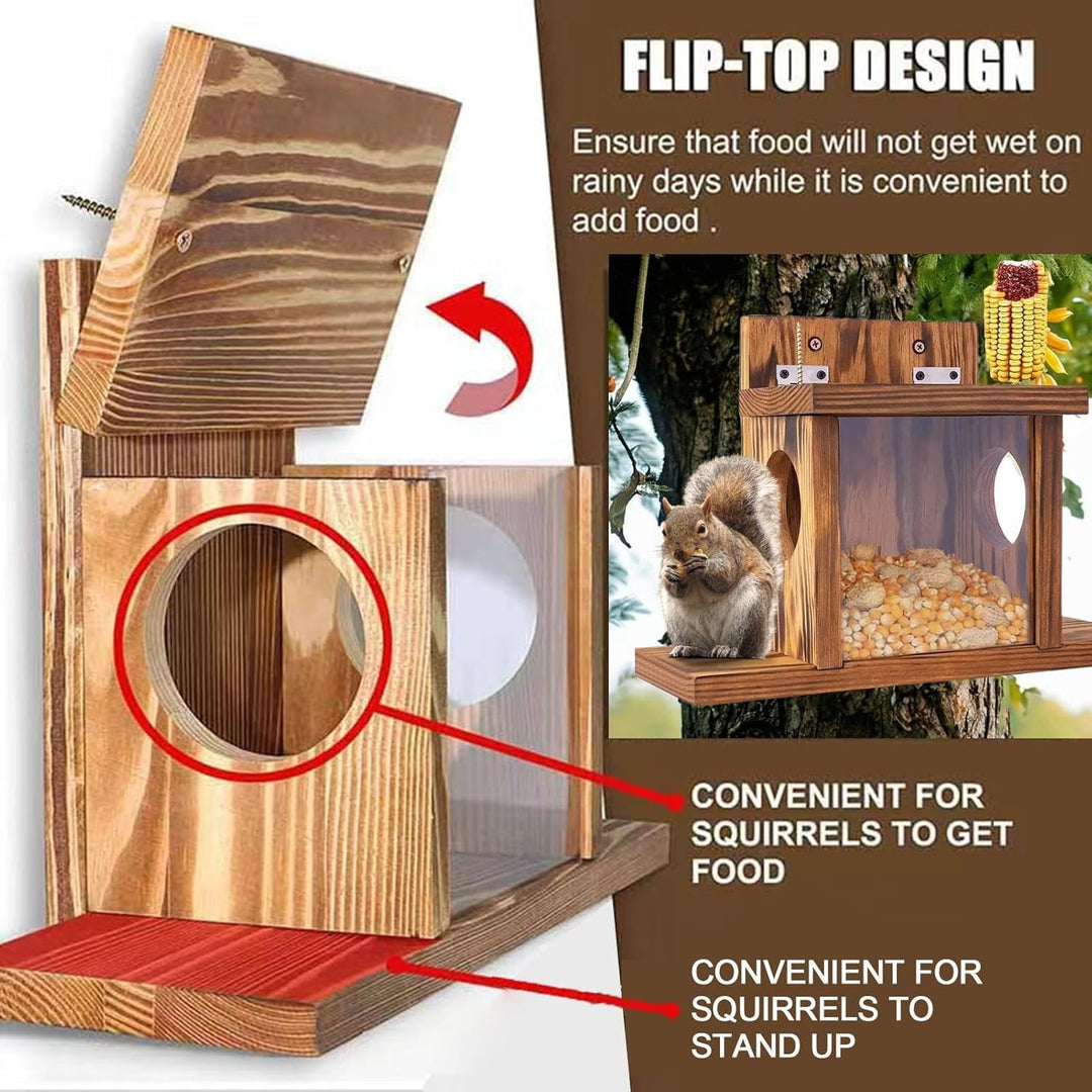 Eichhörnchen-Futterhaus, Holz-Eichhörnchen-Futterhaus | Chipmunk-Futterstation | Hölzerner Chipmunk-