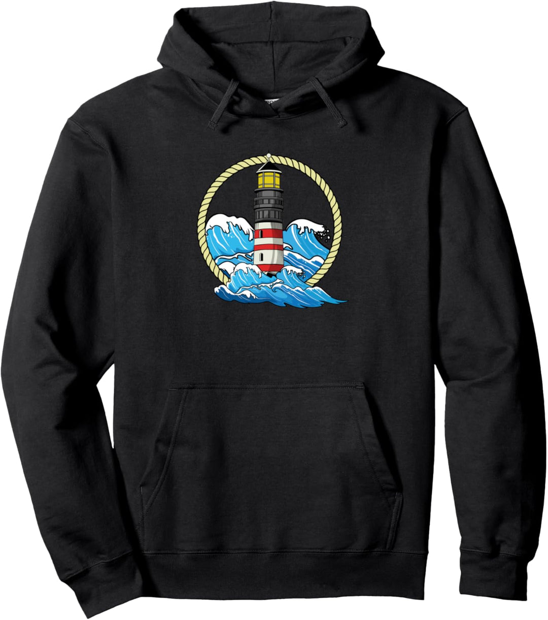 Leuchtturm Meer Licht Möwen Küste Hafen Maritim - Leuchtturm Pullover Hoodie