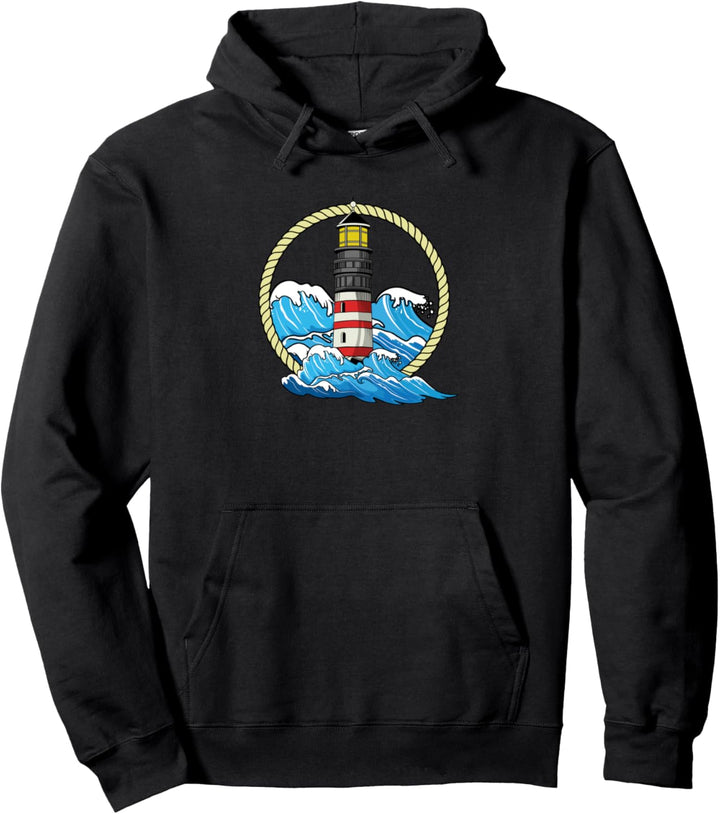 Leuchtturm Meer Licht Möwen Küste Hafen Maritim - Leuchtturm Pullover Hoodie