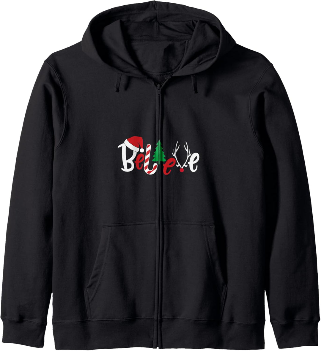 Believe Cute Christmas Decorations Kapuzenjacke