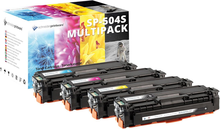 4 Schneider Printware Toner | 35% höhere Druckleistung | kompatibel zu Samsung CLT-P504C für Samsung