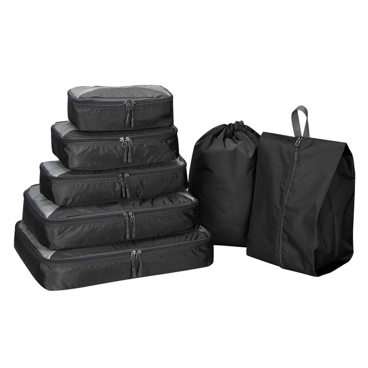 G4Free 3/6/7 Stück Packing Cubes Organizer für Koffer Faltbare Kleidertasche Schuhbeutel Packwürfel