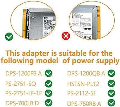 NFHK 1200 W Server-PSU-Netzteil Breakout Board Adapter mit 17 Ports ATX 6 Pin für DPS-800GB 1200FB 1