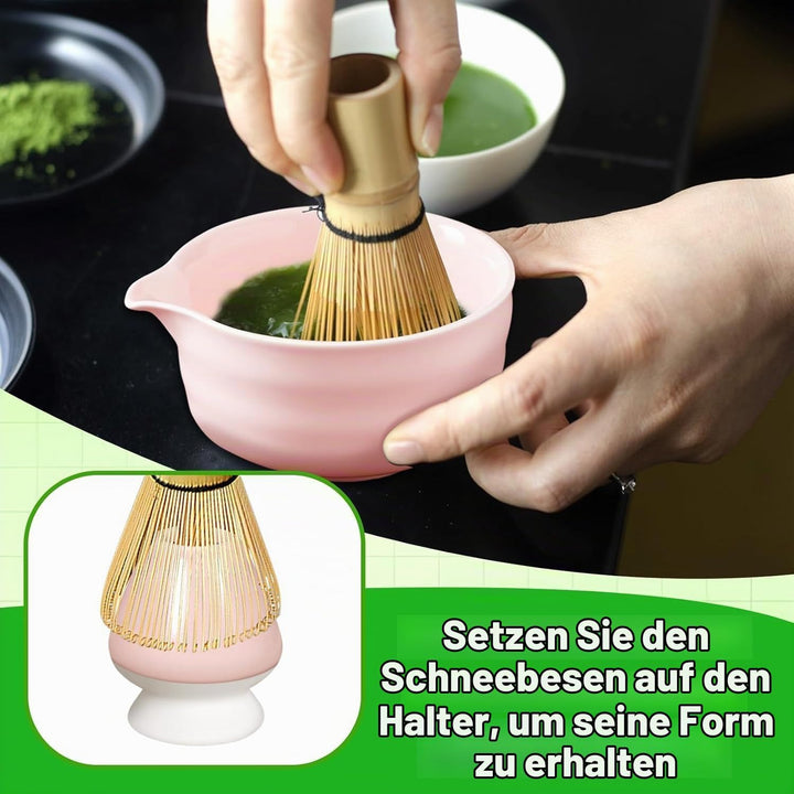Simsky Matcha set, Japanisches Tee-Set, Matcha-Schale, Schaufel, Sieb, Matcha-Besenhalter, Matcha-Be