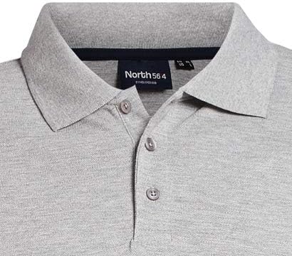 Allsize Pique Poloshirt in hellgrau von Greyes/North 56°4 für Herren Übergrössen 3XL - 8XL, Grösse:8