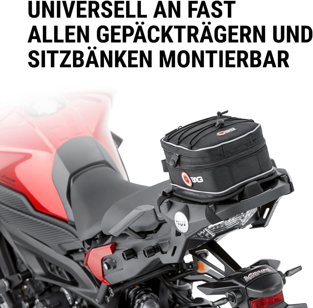 QBag Hecktasche 02 - Abnehmbar - 3,5-6L Stauraum - Für Motorrad & Roller Hecktasche 02 abnehmbar 3,5