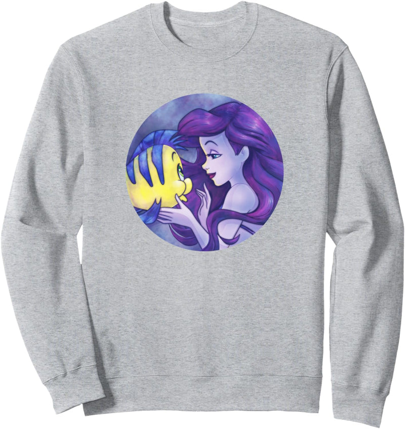 Disney The Little Mermaid Ariel & Flounder Painted Profile Sweatshirt