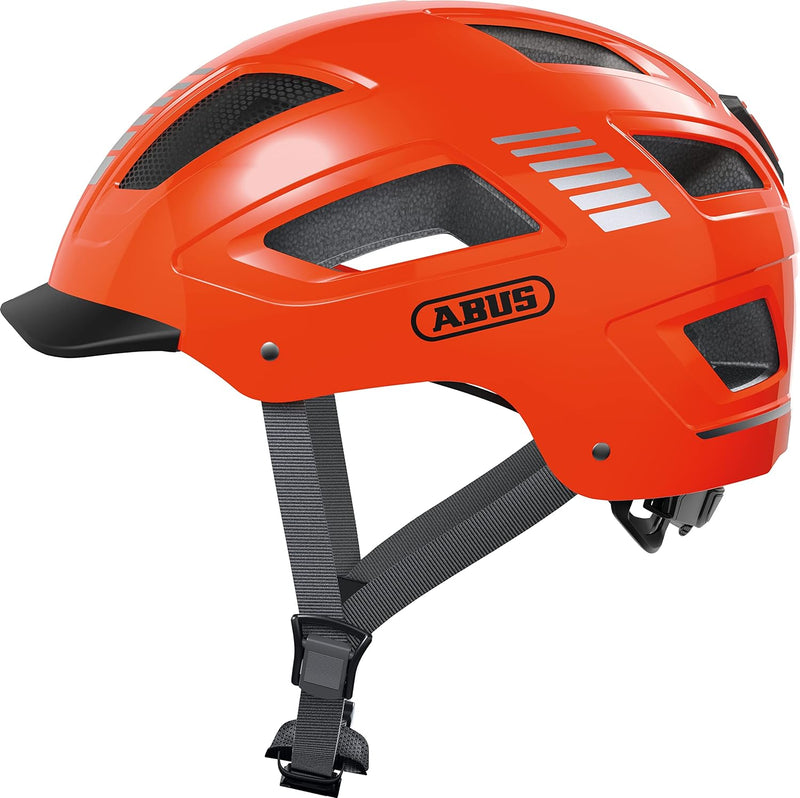 ABUS Stadthelm Hyban 2.0 - Fahrradhelm mit Rücklicht, ABS-Hartschale, guter Passform - für Damen und