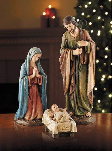 Avalon Gallery Weihnachtskrippensets für Weihnachten, handbemalte Weihnachtskrippe, 40,6 cm Massstab