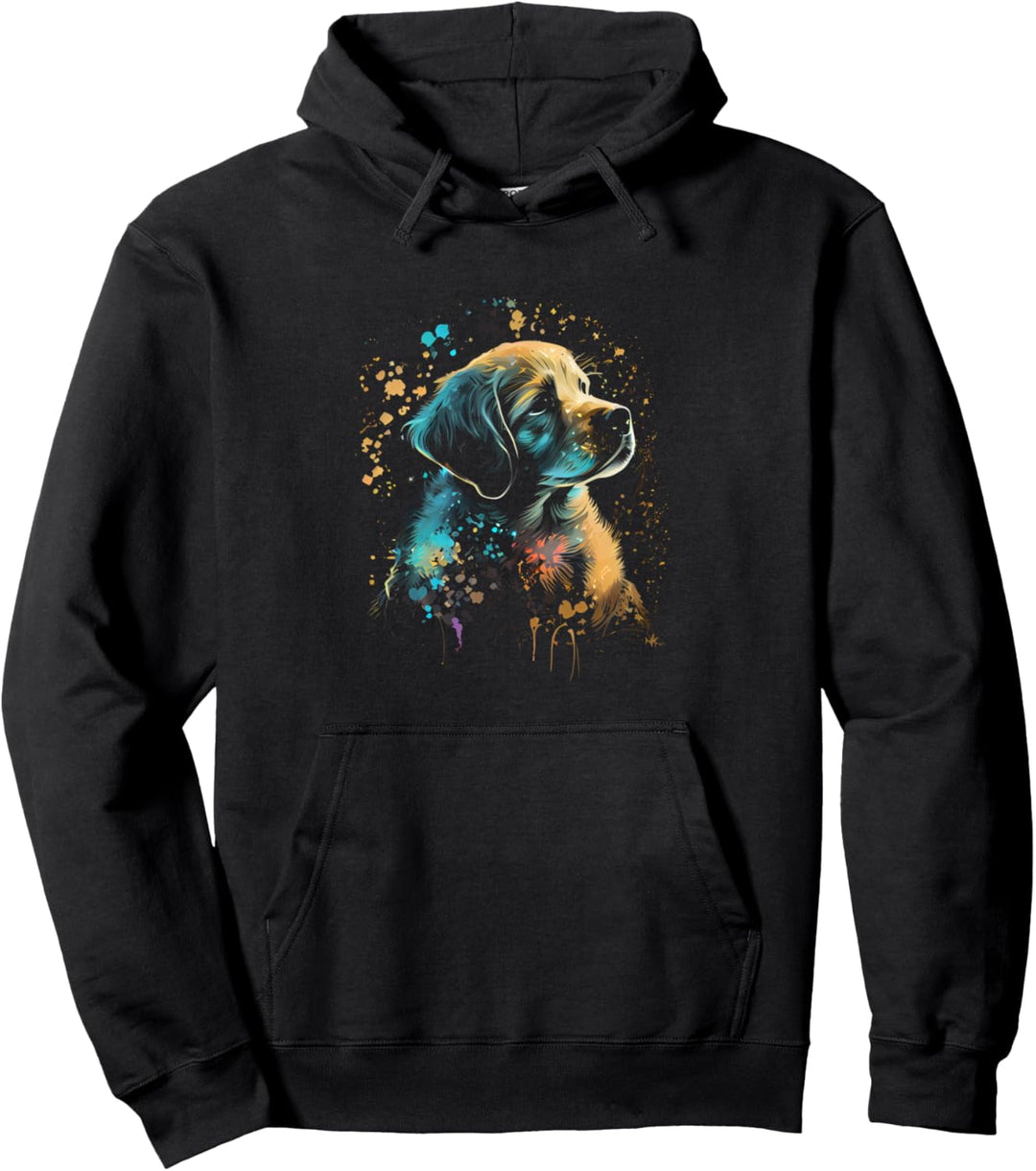Welpe Golden Retriever Bunt Gassi Gehen Hundebesitzer Pullover Hoodie